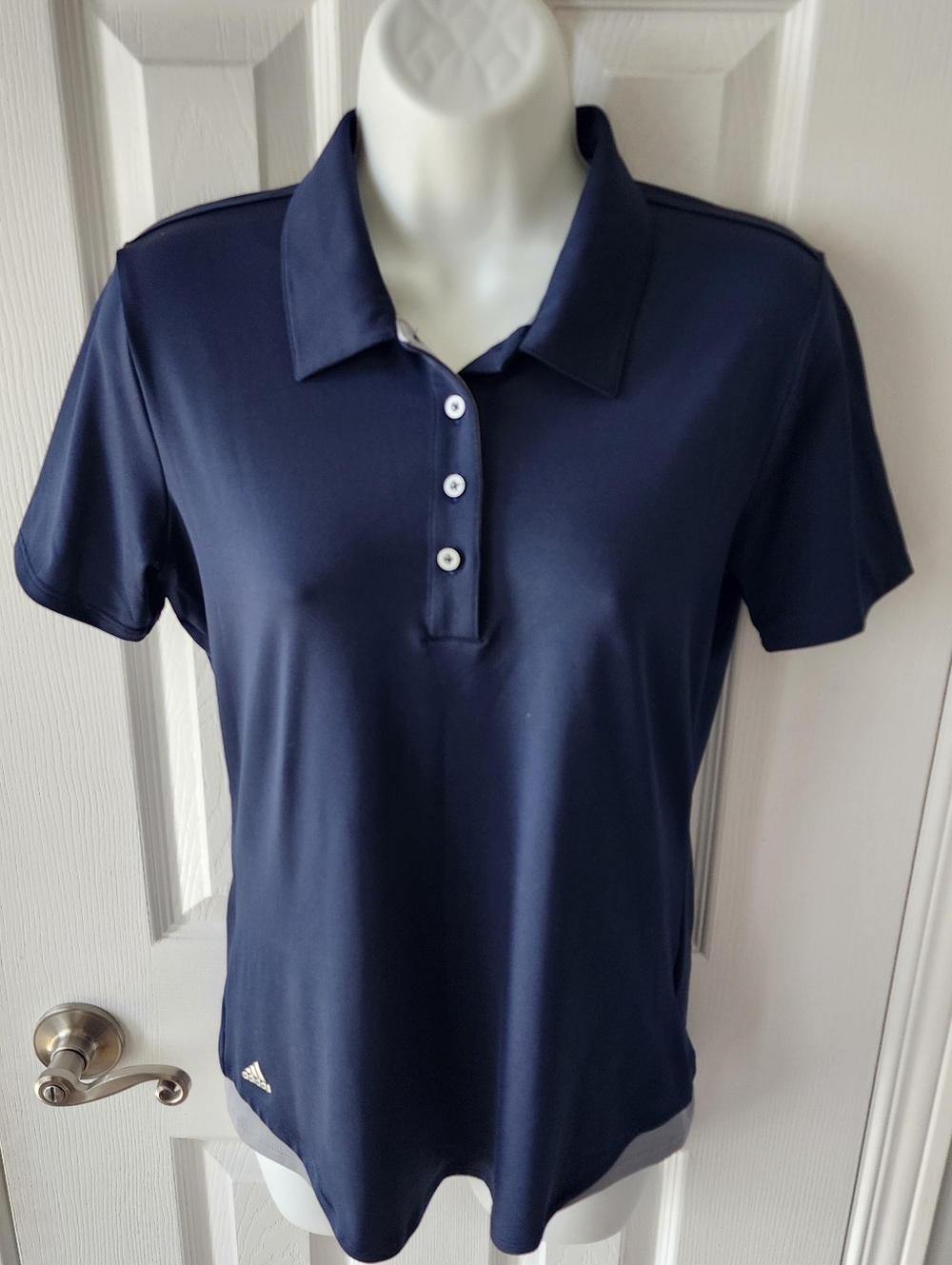 Adidas Women’s Navy Short-Sleeve Polo Shirt